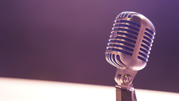 Podcast studio microphone